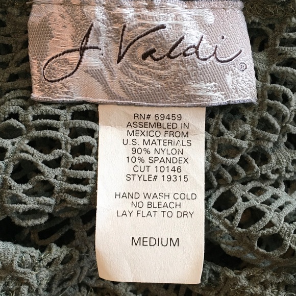 J Valdi size M green mesh swimsuit cover up - Picture 4 of 4